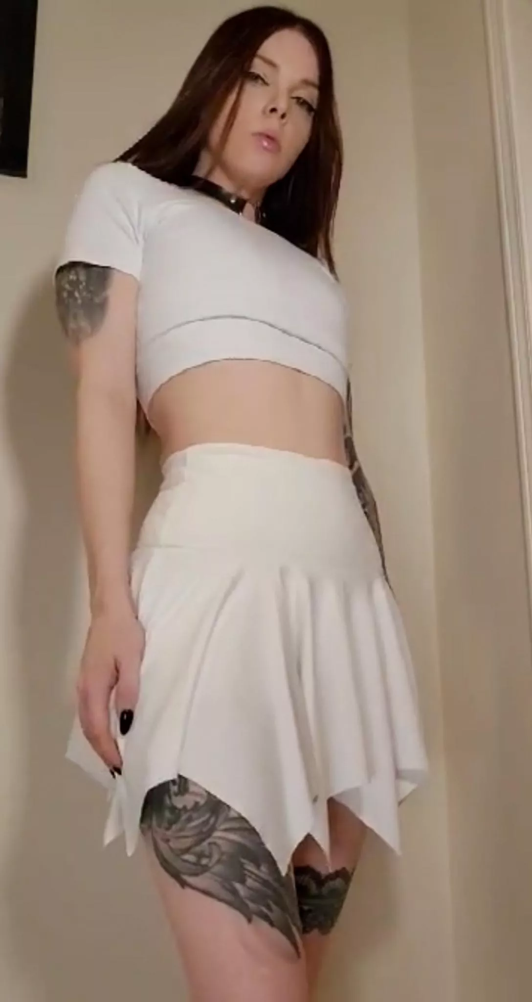 Crop tops and skirts are made to go together 🥵My entire style. posted by The_Tattood_Princess