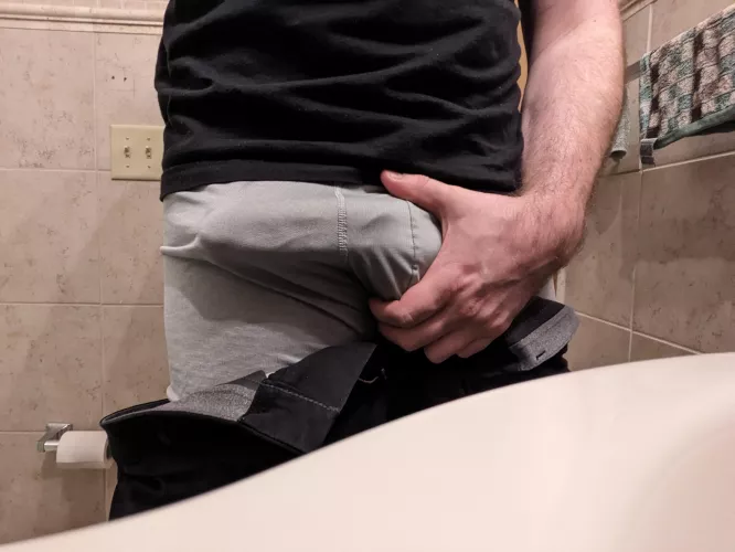 Even the veins on my huge cock show through. by potatoe1987