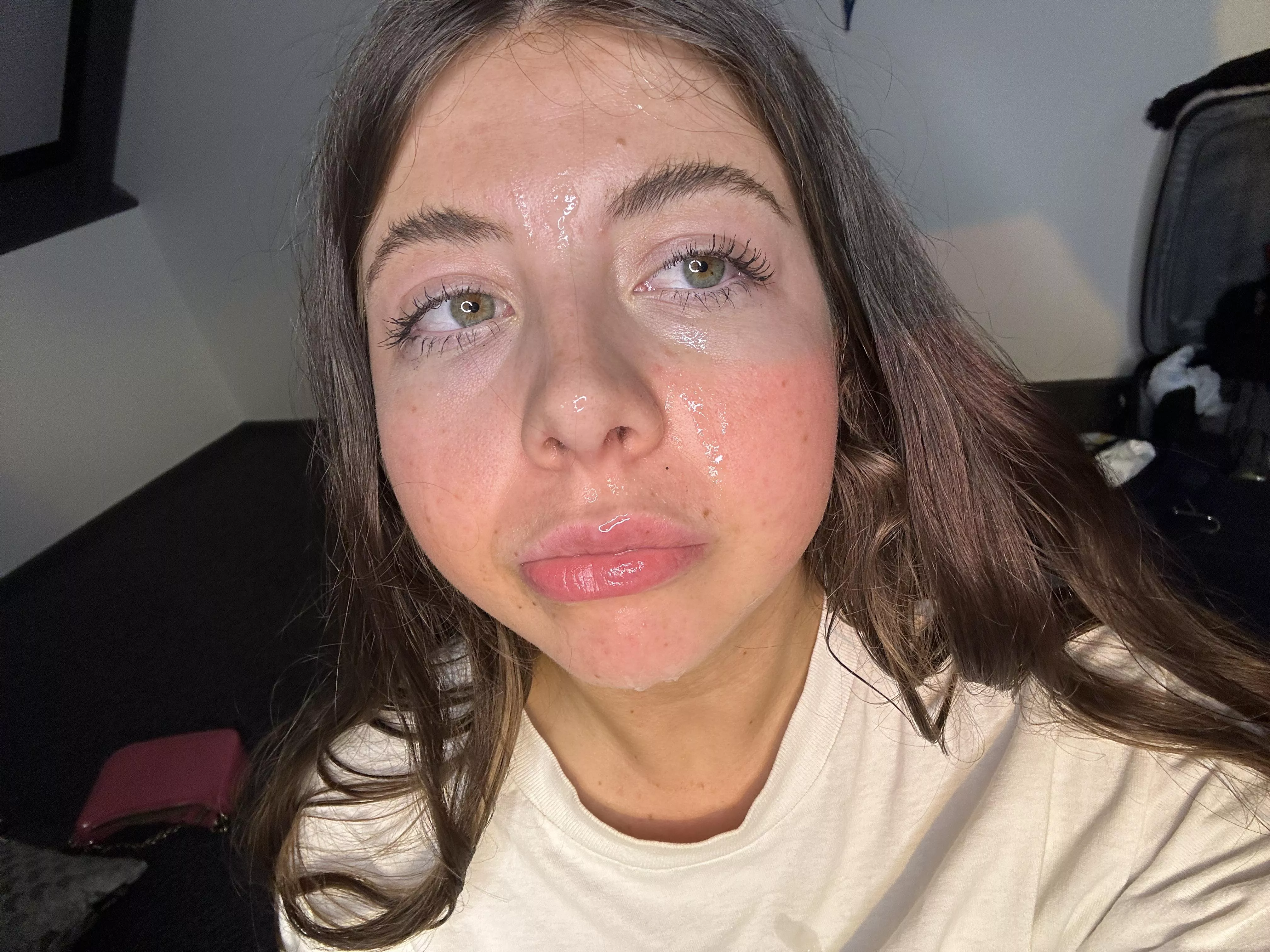 Fresh cum all over my face posted by Travel_Mindless