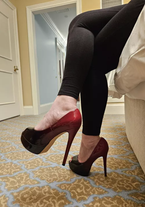 Heels and leggings. Can't go wrong. by Foot_Milf