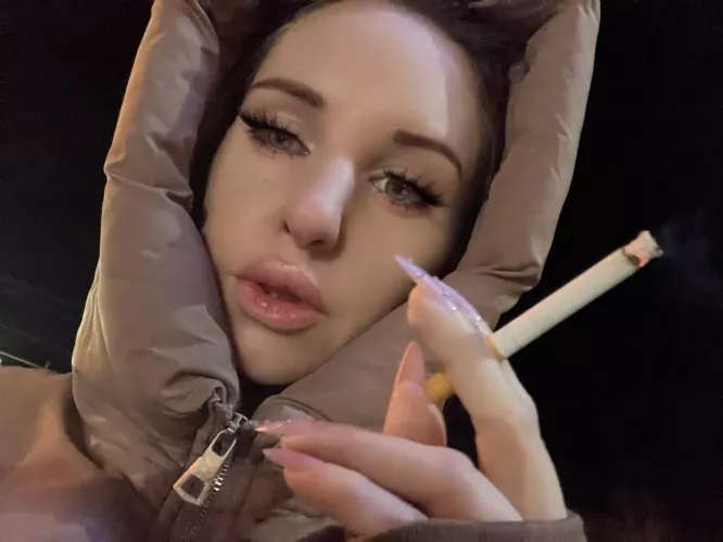 No matter how cold it is I still need my smoke !! by Miss-marilyn-23