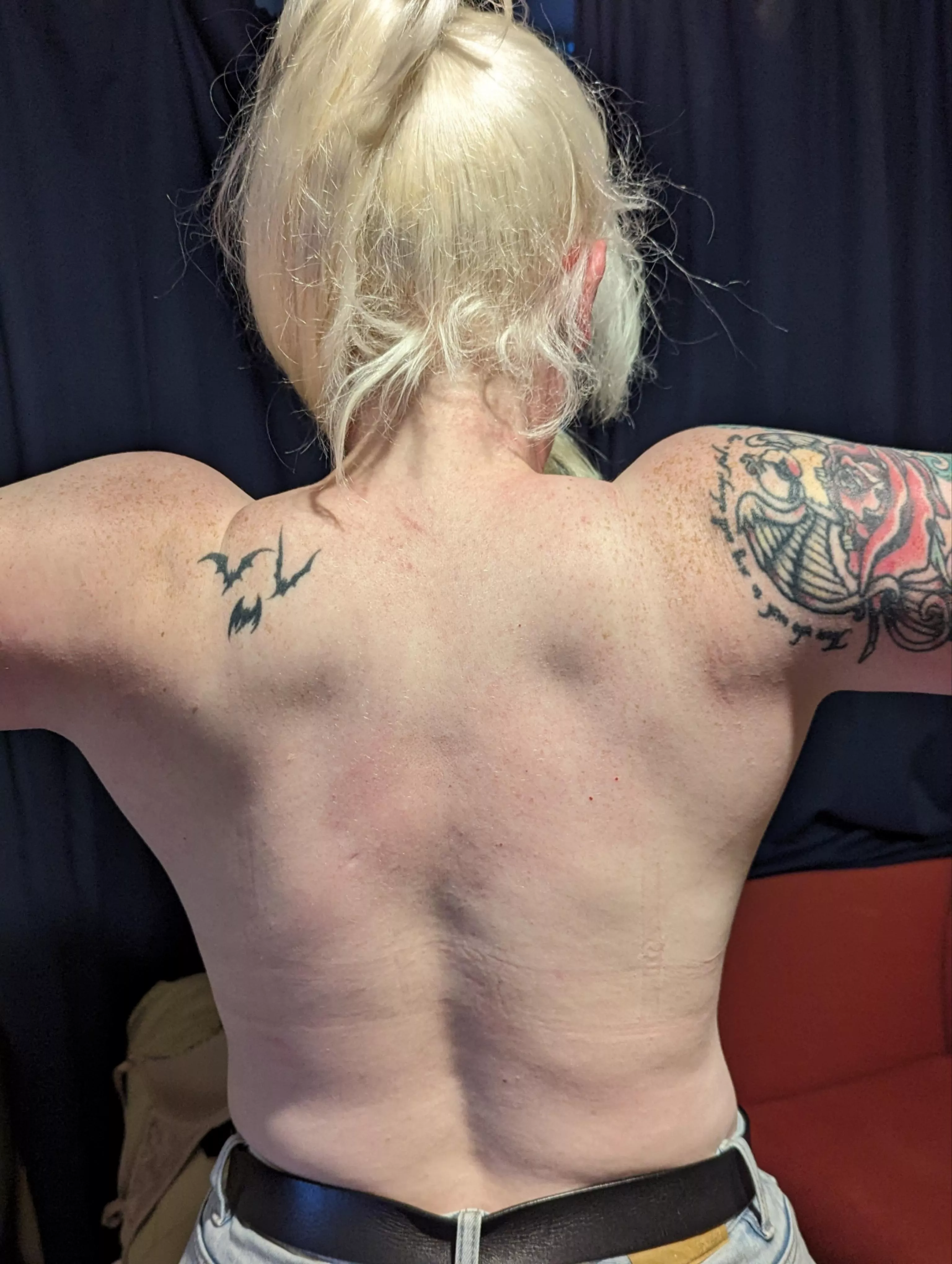 Slowly getting some de[f]inition on my back, who wants to help me out? posted by sunnythebimbo