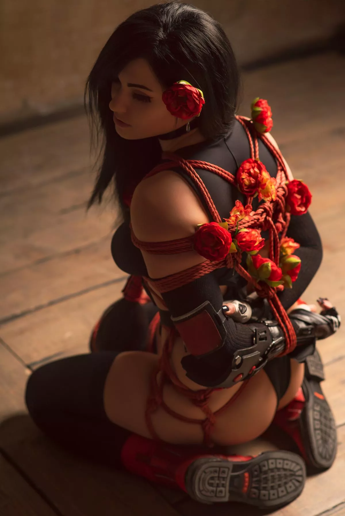 Tifa Lockhart shibari from Final Fantasy 7 by Yuna Kairi posted by Intrepid-Upstairs-69