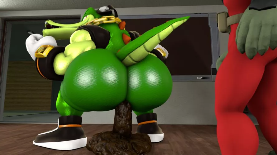 Watch Vector the Crocodile take a dump by MayDayTim