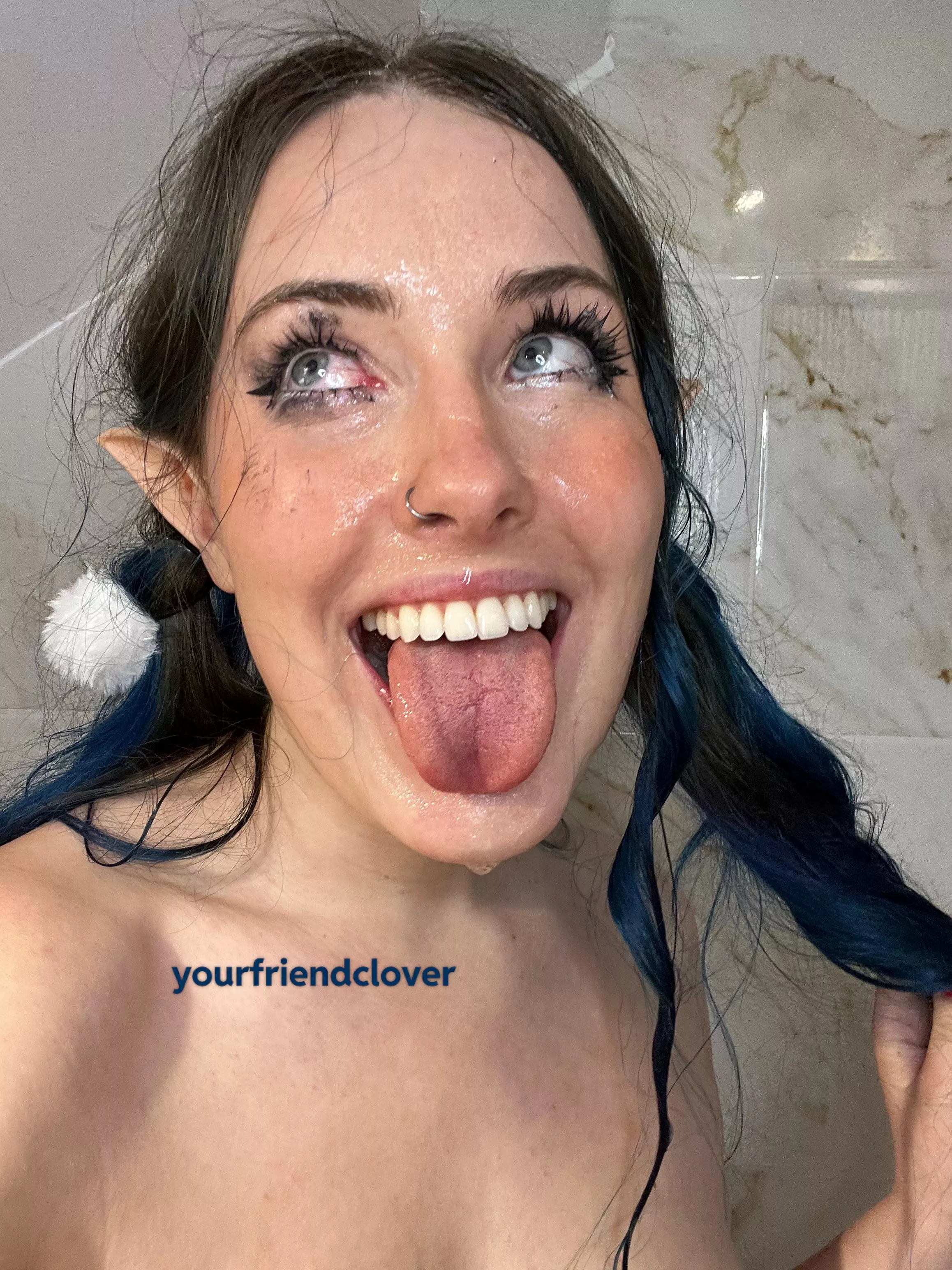 Absolutely covered in my own spit [oc] posted by yourfriendclover