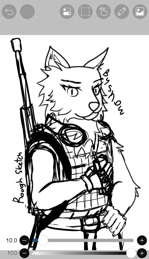 Character Rough Sketch of upcoming next project art by HistoricalEar9048