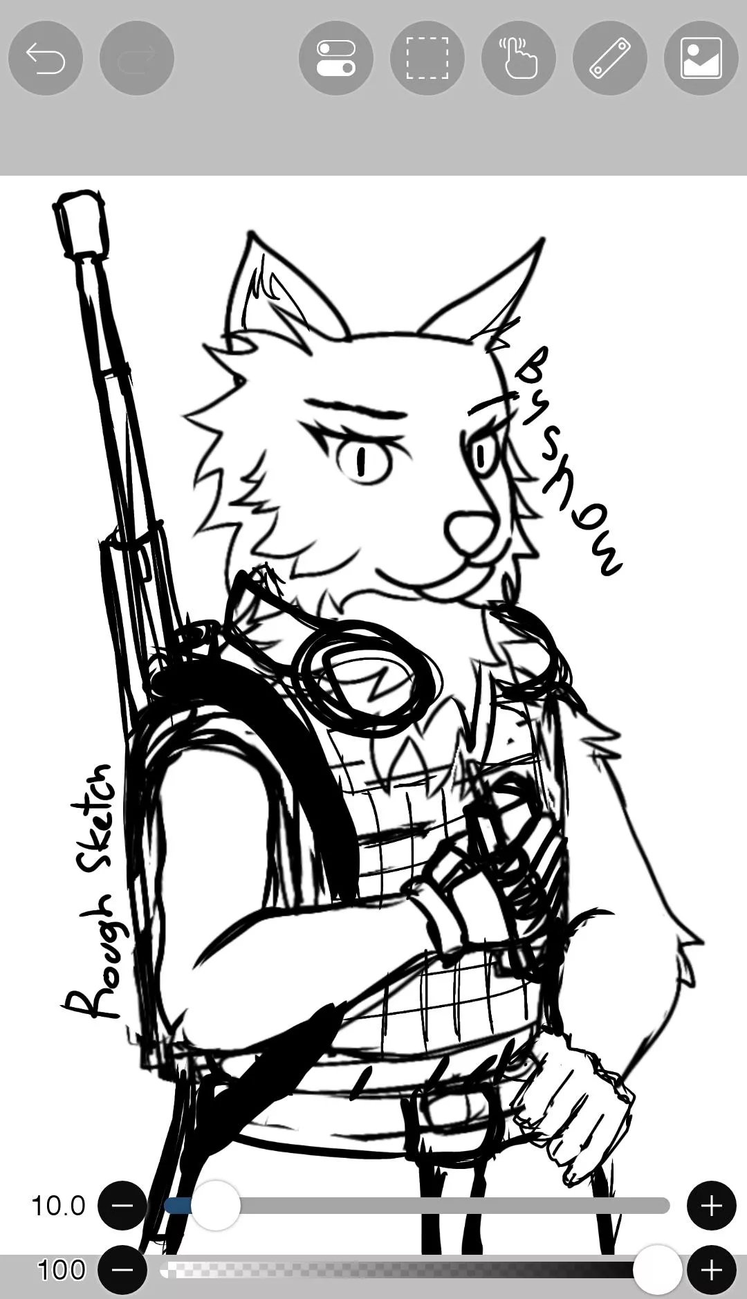 Character Rough Sketch of upcoming next project art posted by HistoricalEar9048