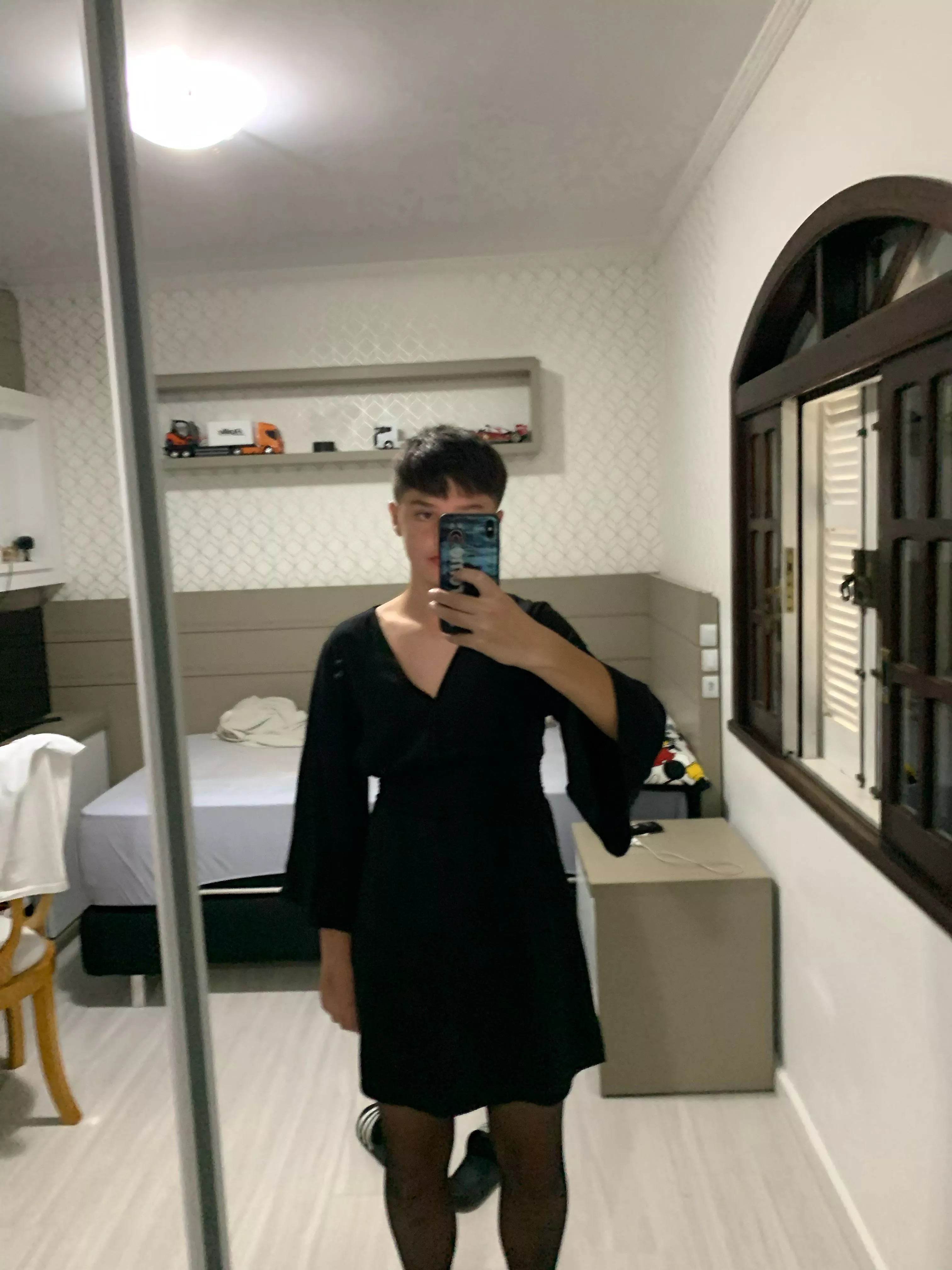 First time crosdressong (I used some of my mom clothes) posted by Asleep_Arachnid8136