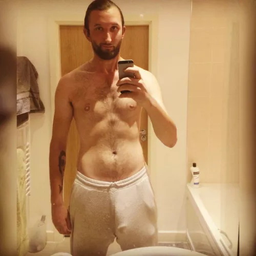 Grey sweatpants season by dickinsect