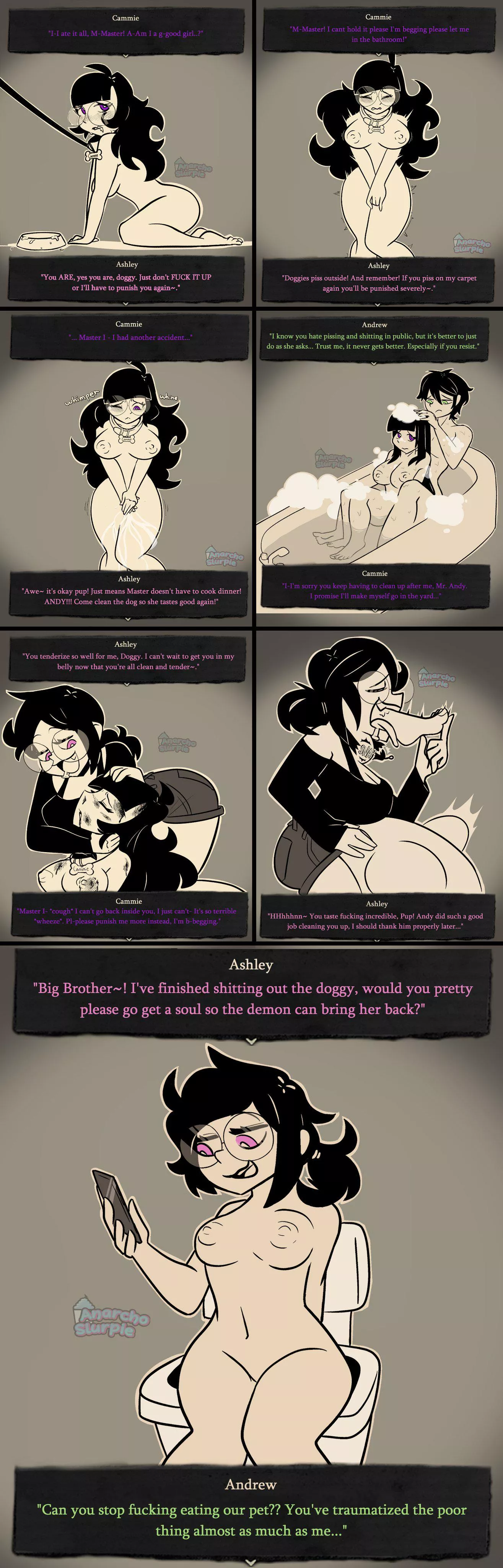 {image} leyley adopts pet mode camm 8-14 (OC by anarcho slurpie) [F/F, Same-Size, Unwilling, Watersports, Disposal] posted by anarch0slurpie