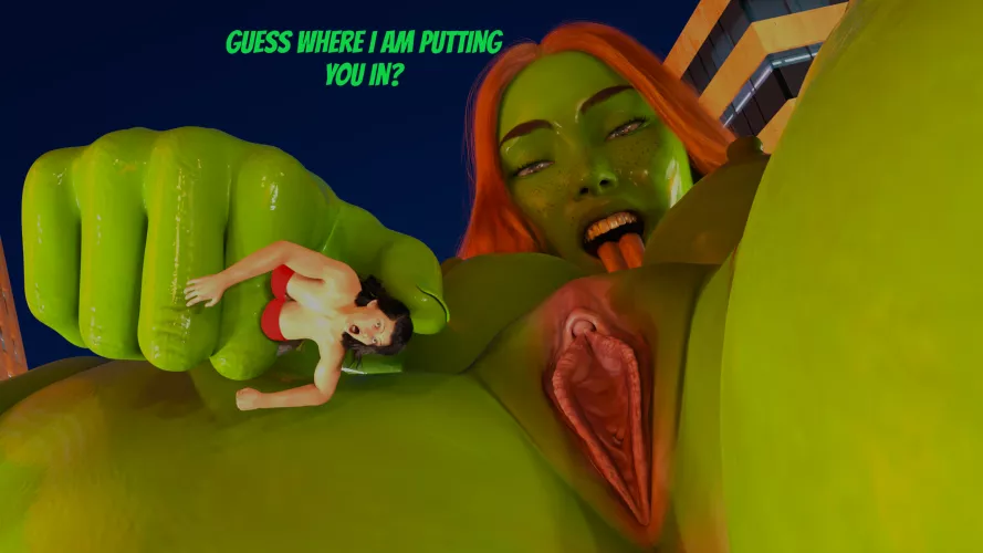 {Image} Poison Ivy - Insertion Vore [Art by BiggestBrawler] [Female Pred] [Female Prey] [Comic] - Follow me on Twitter for more: @BiggestBrawler by Advanced_Biggest