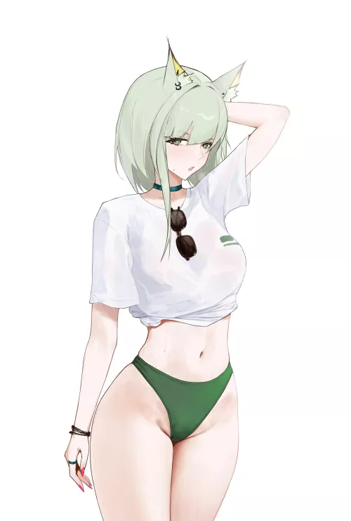 Kal’tsit swim [Arknights] by Usually_Cyrus