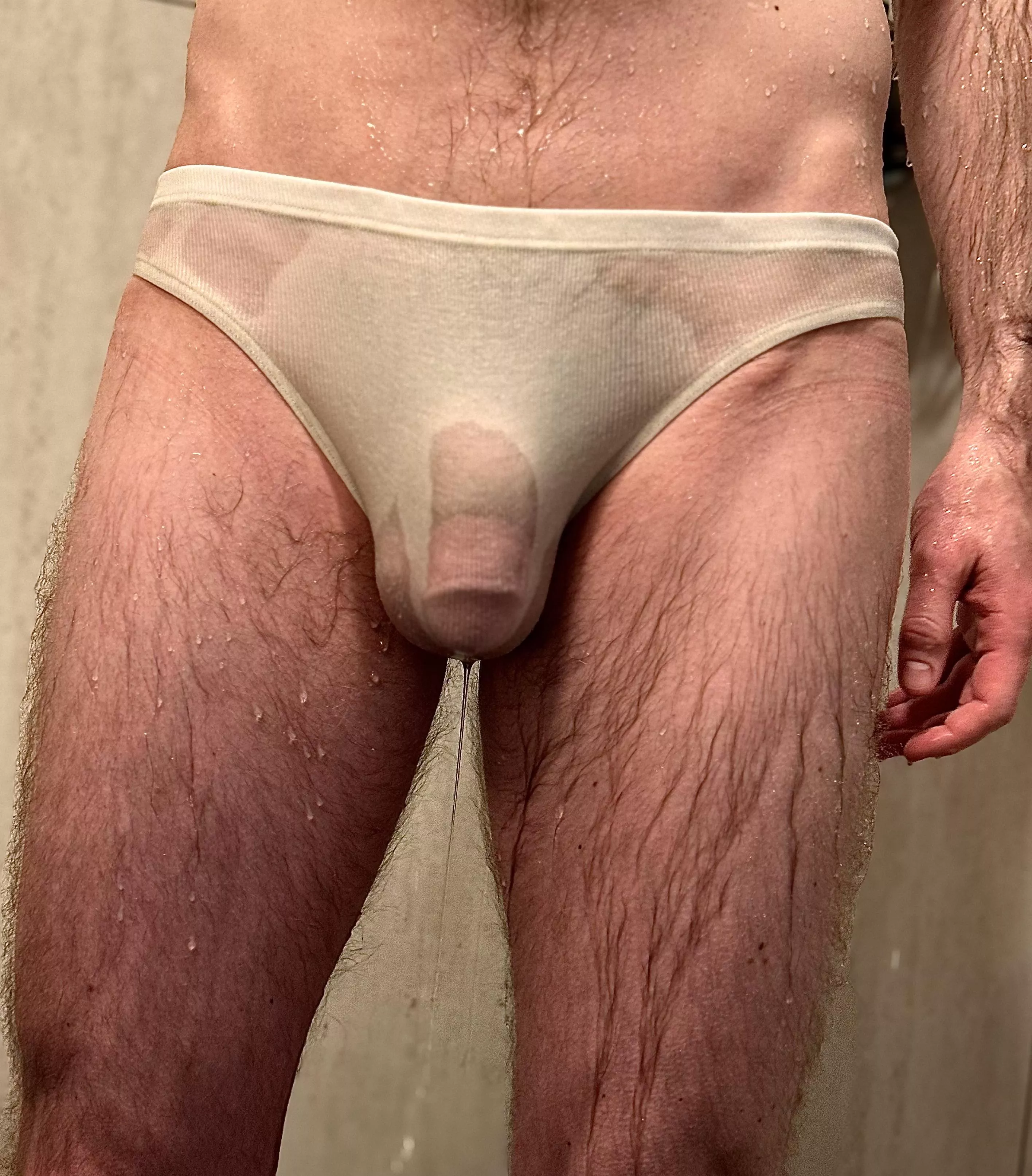 Let’s have a wet briefs contest… I’ll go first. 😈 posted by 2Cocks4Balls