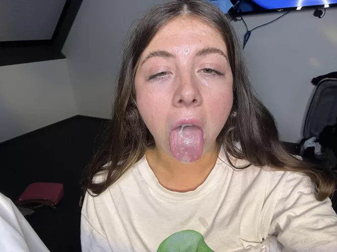 Raw cum all over my face by Travel_Mindless