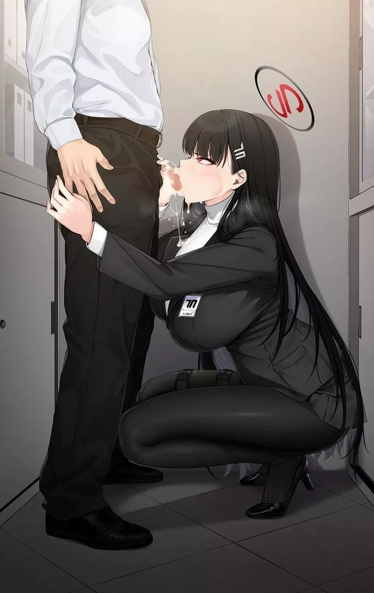 Sucking off the boss posted by Black_cock_lover