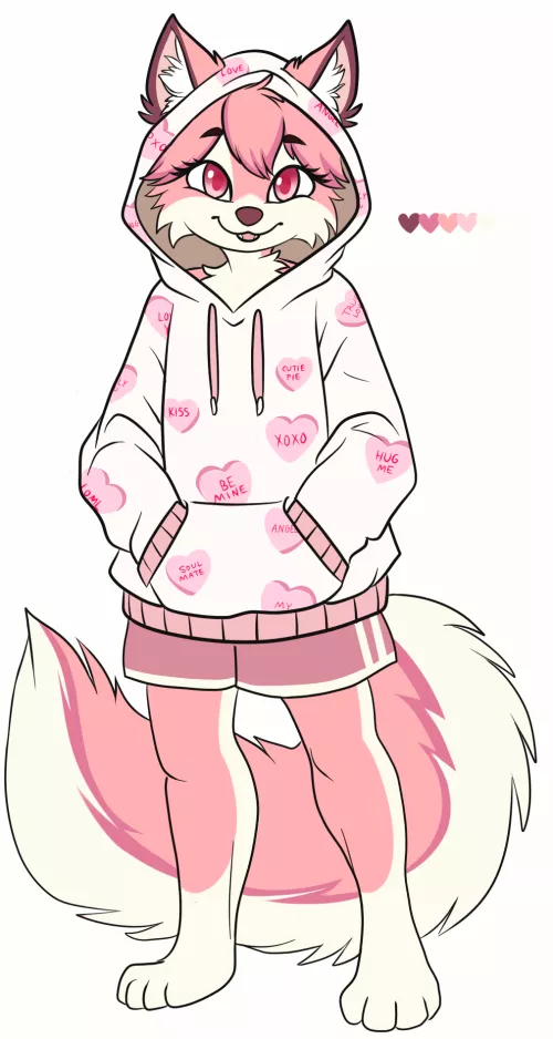 Sweetheart Hoodie Husky - Adoptable (Art & Design by Me!) by Glittering-Amount-68