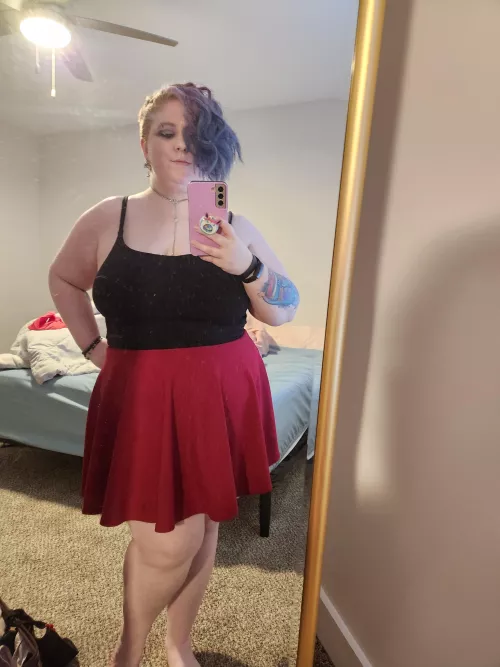 Trying out my red skirt by Angel2016Curves