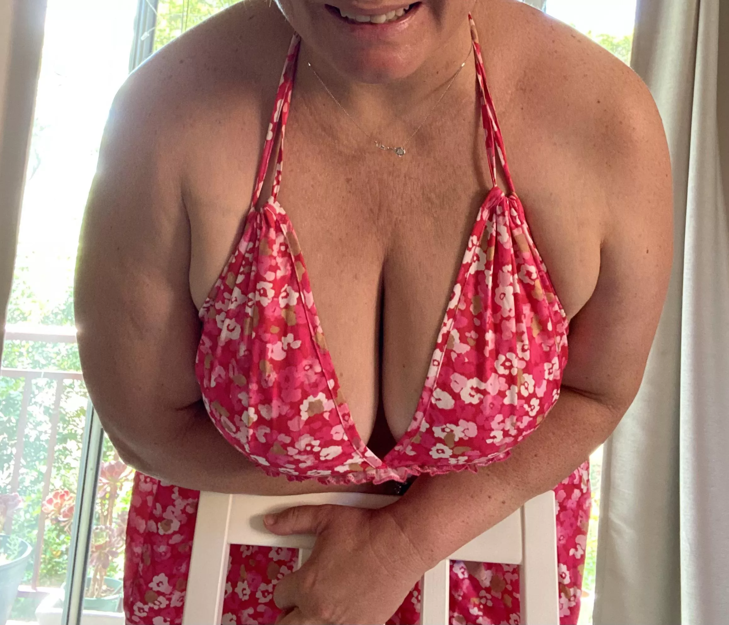 You cheeky monkey, telling me you love the colour of my dress. I know what you were really looking at! posted by Matts_girl