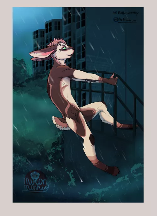 100 furry challenge number 21 youreoutnumbered1to1 (art by me) by MuTT0nM0nk3y