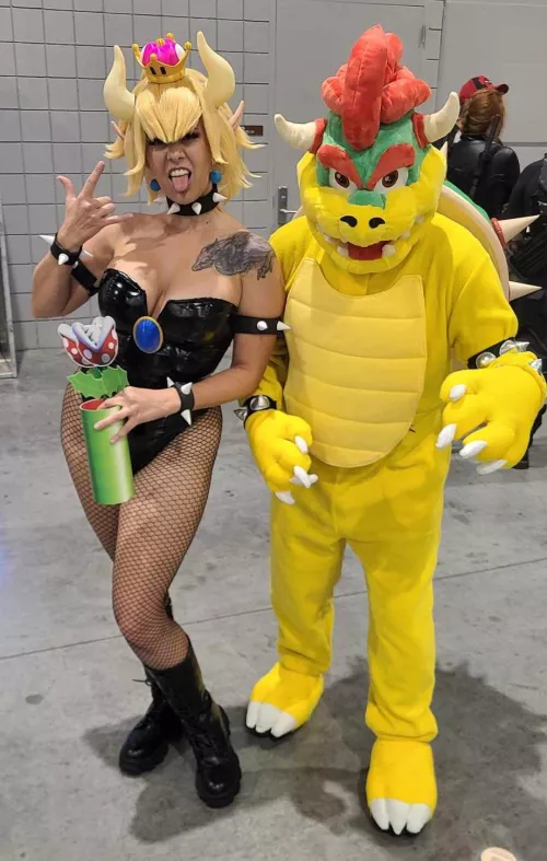 Bowsette and Bowser, (By lady_albedo_96 and friend) by Lady_Albedo_96