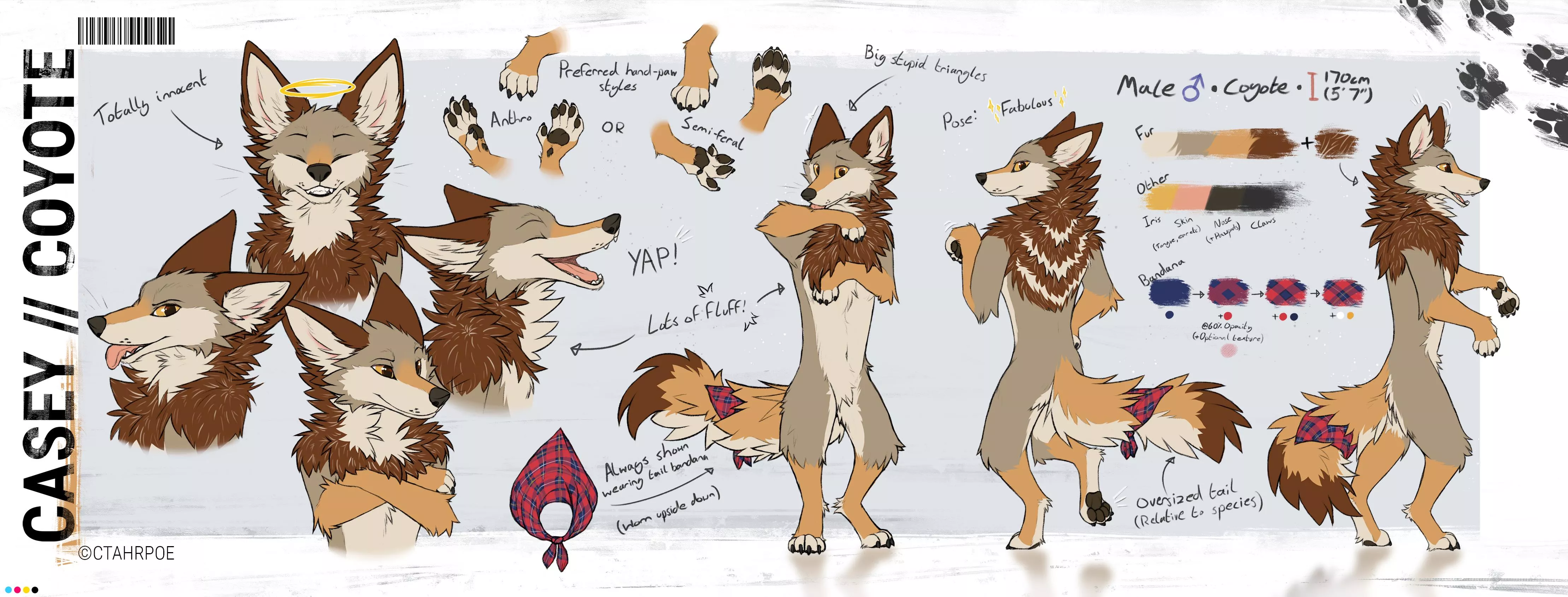 Finally finished making my first ever ref sheet! (Art by me, @Ctahrpoe) posted by Ctahrpoe
