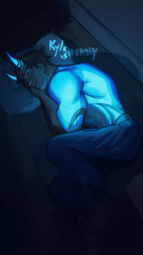 glow in the dark, Kyle [OC] by me (kyleishorny) by kyle_is_horny