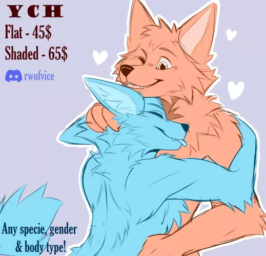 New hug YCH is out now! 10 slots only by Commercial_Ad_7504