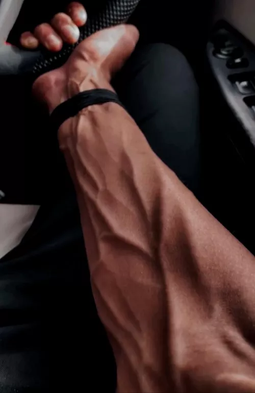 one hand on the wheel, the other gripping your thigh maybe? by OmigoshOmi