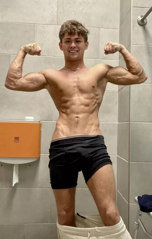 Showing off my boxer shorts by curiouzphil