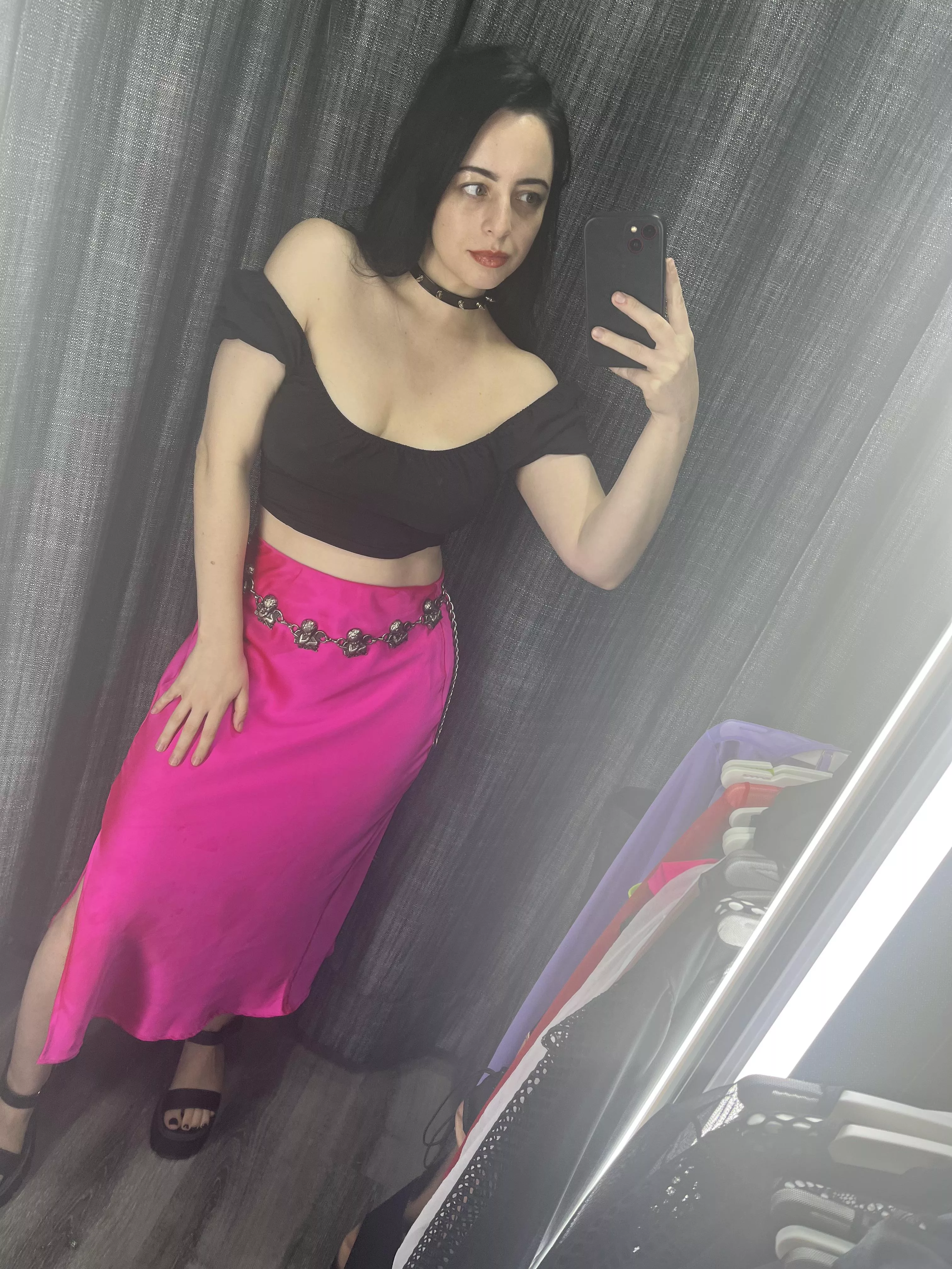 Trying on clothes, felt cute! posted by luisathorne