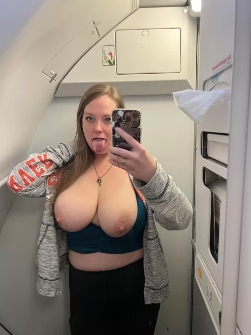 You never know when the milf next to you on the plane is doing this in the bathroom by Foxxthemisses
