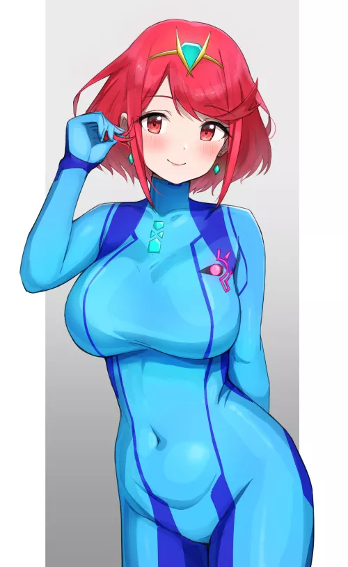 Zero Suit Pyra [Xenoblade II & Metroid] by CheetahSperm18