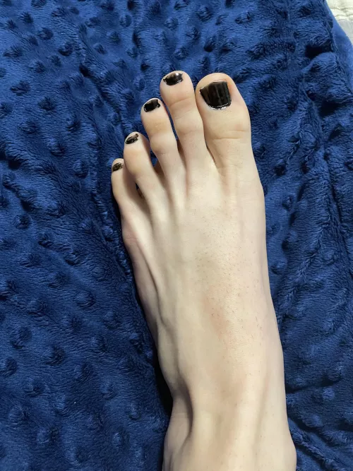 A more tame post - I wanted to show off my newly painted toenails :3 by RiverThePuppy420