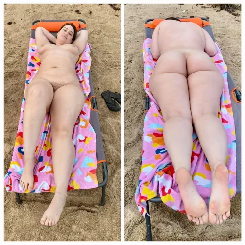 Can this curvy girl with a hairy pussy tan naked beside you ? by impalagenesis