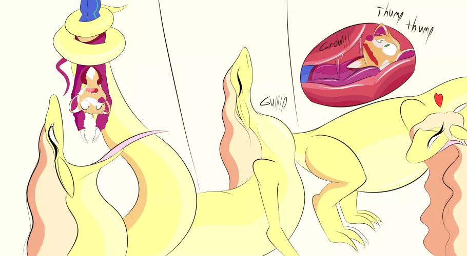 {Comic} Gulped up by lemony dragon (Art by JackMunchy) by JackMunchy