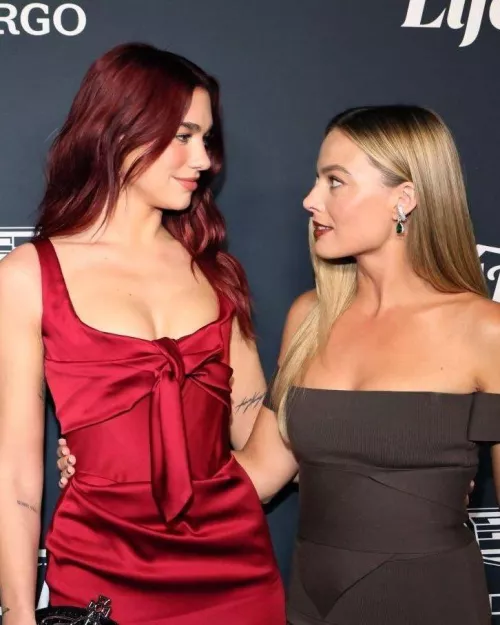 Dua Lipa and Margot Robbie by aeiou201
