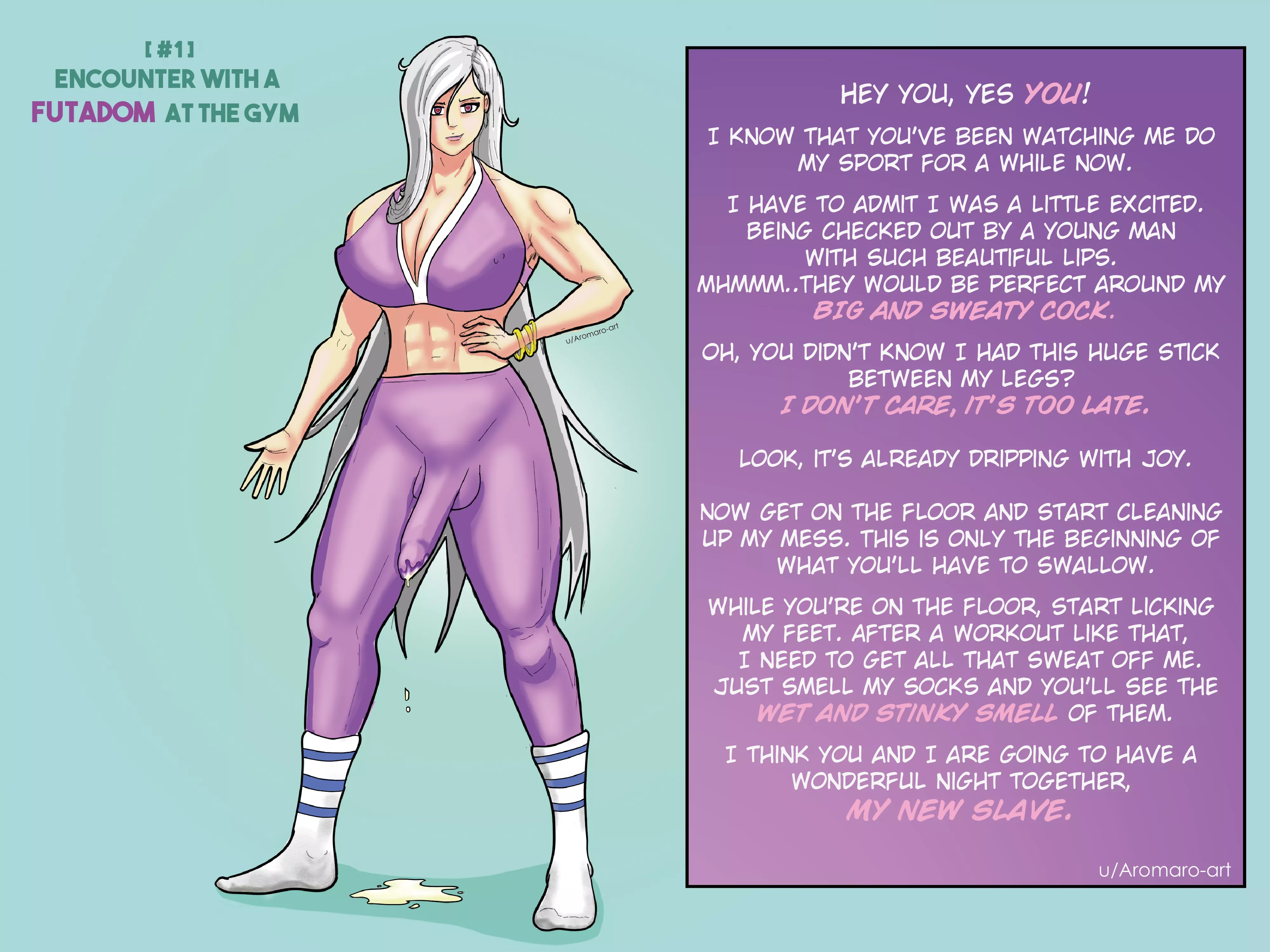 Encounter with a Futadom at the gym [Futanari] [Futadom] [Sweat] [Feet] [Blowjob] [Humiliation] posted by Aromaro-art