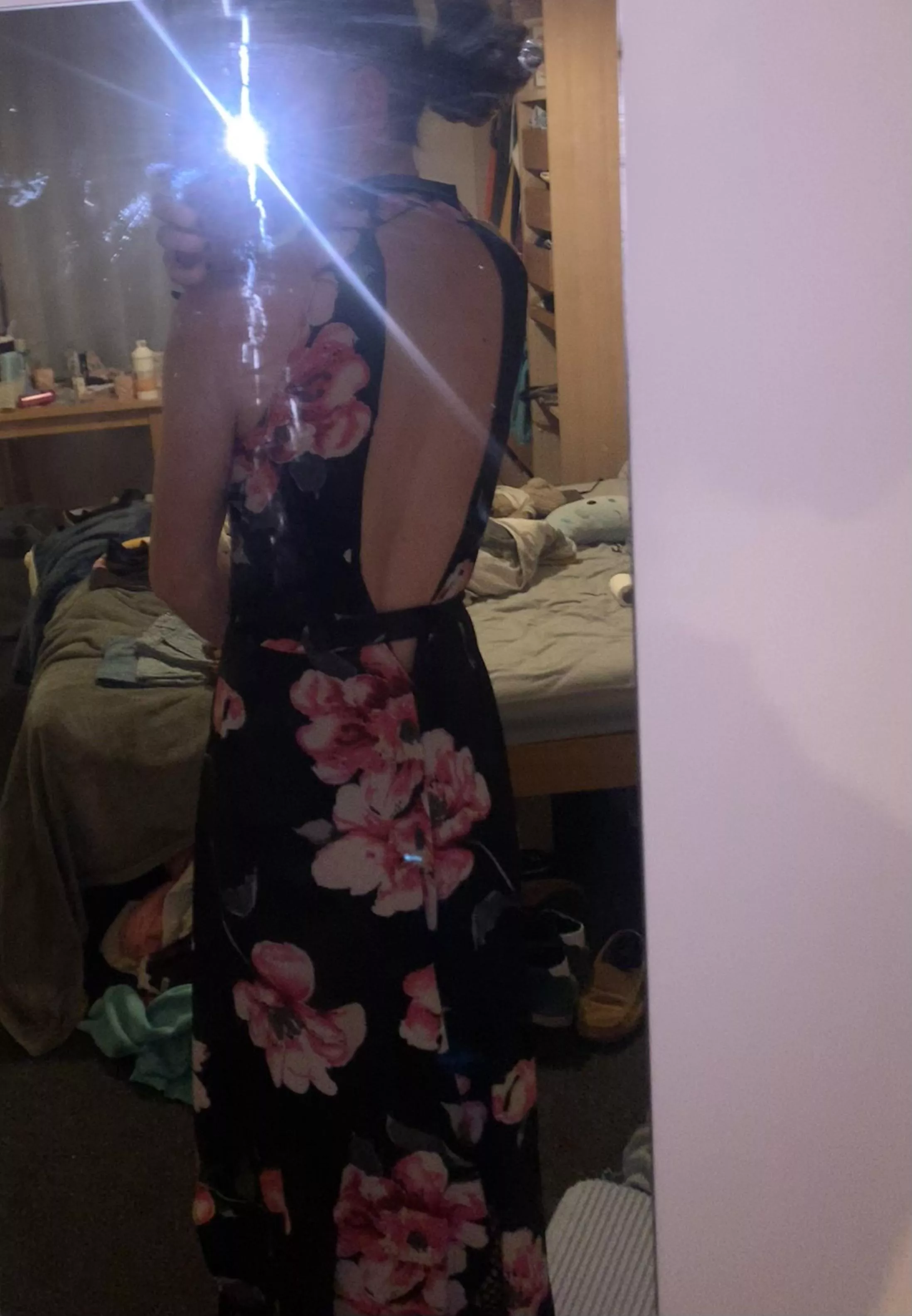 Flowery dress to distract from my messy room posted by Viking-Femboy