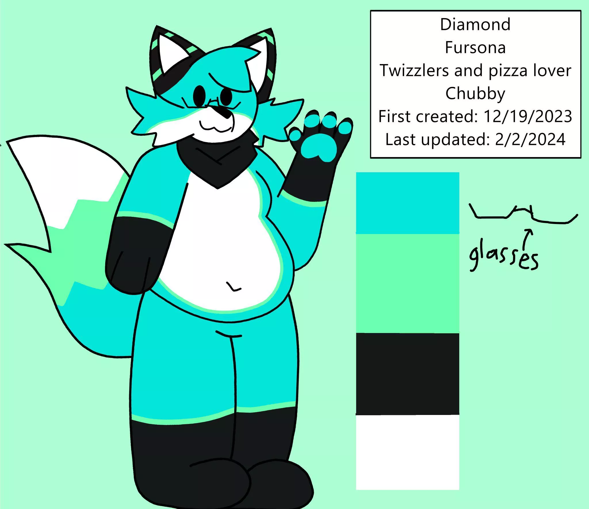 I drew a new ref for my fursona posted by Foxlover63
