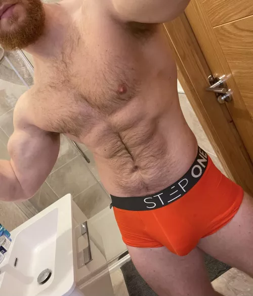 I’m just about to have a shower after a long hard days work. Don’t let it go to waste! by Bearded_alpha1