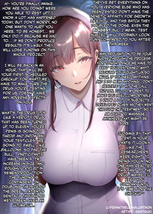 You became an unwilling test subject after your 23 and me data was sold to some shady researchers. [bound] [non-con] [nurse] artist: gentsuki by frankthelonglustson