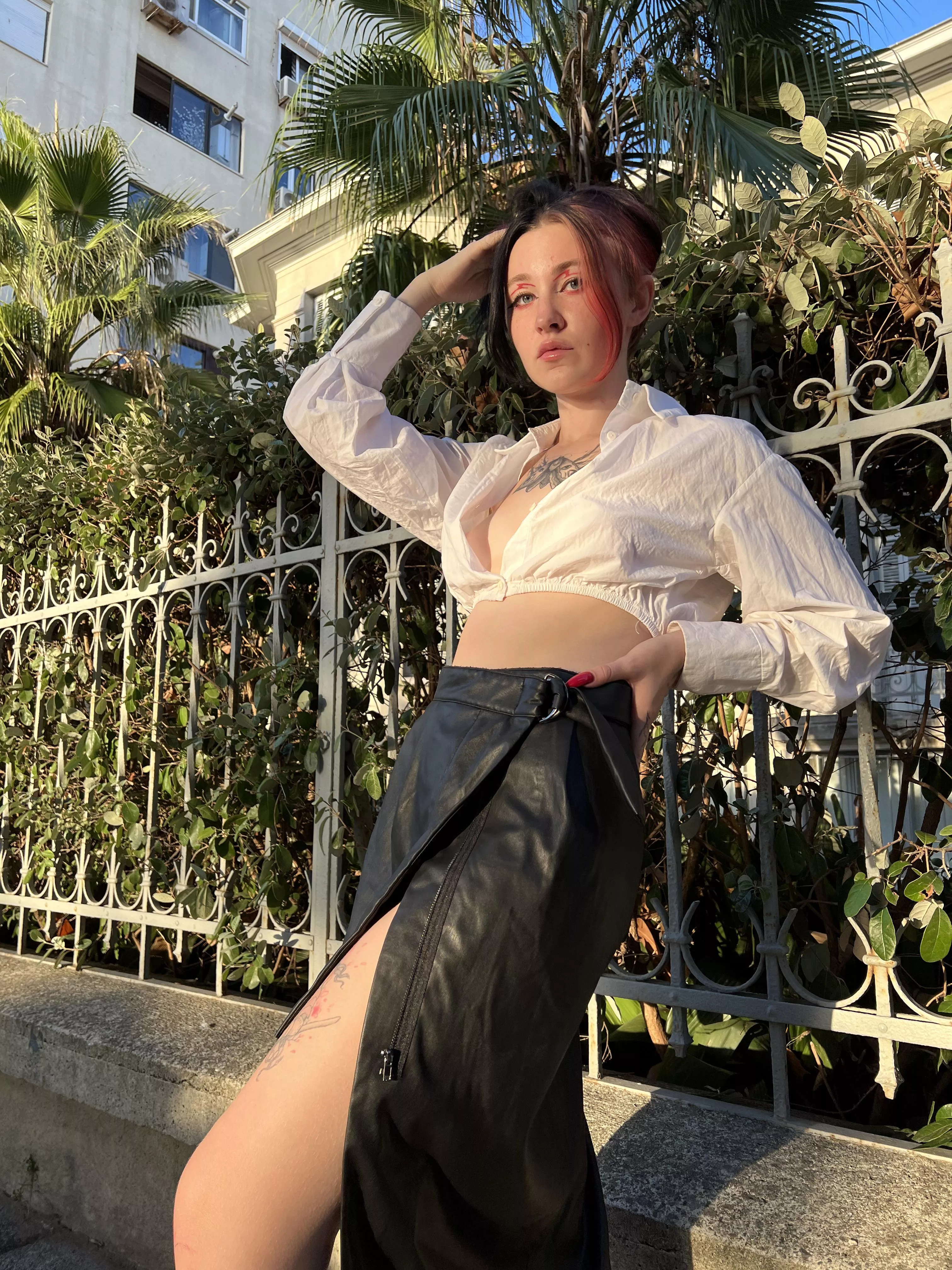 You like leather skirts that much? posted by Dominika_wilde