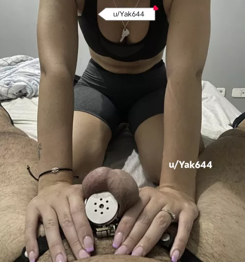 Finally my wife made me flat chastity inside by Yak644