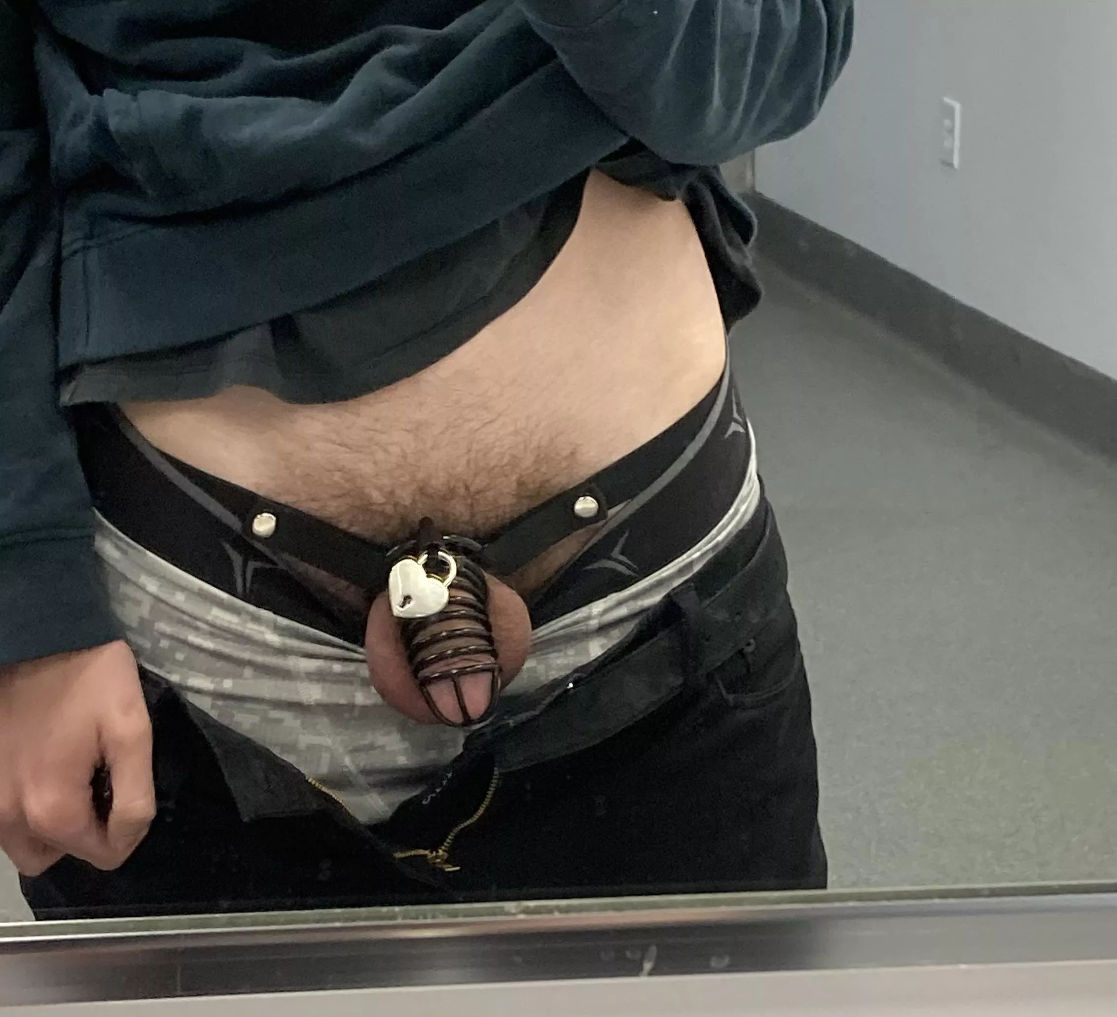 Just finished working out while caged :3 posted by NickleFemboy