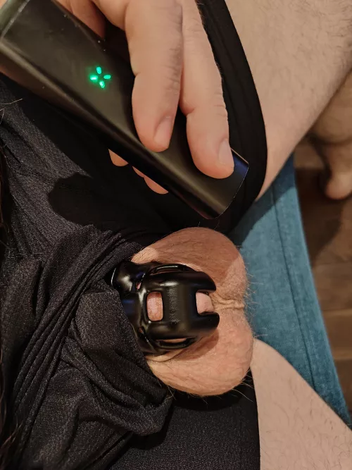 [M] I get so horny when I'm high. That's why I'm locked in a chastity cage. by cbelted42