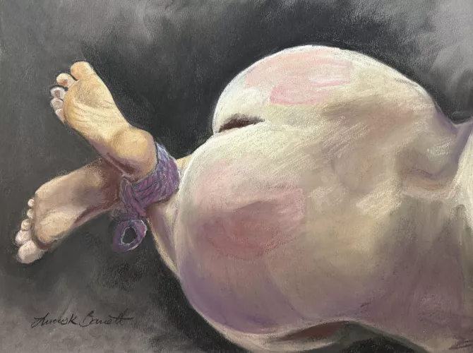 Pinked, by me, chalk pastels by ssacul37