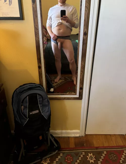 Quick dick flash for you ginger lovers. Is my dad bod okay or should I tone up? by ClamChopzz