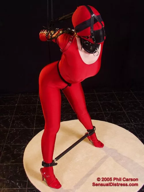 The Red Spandex Makes it Look Hot by Bonding_Enthusiast