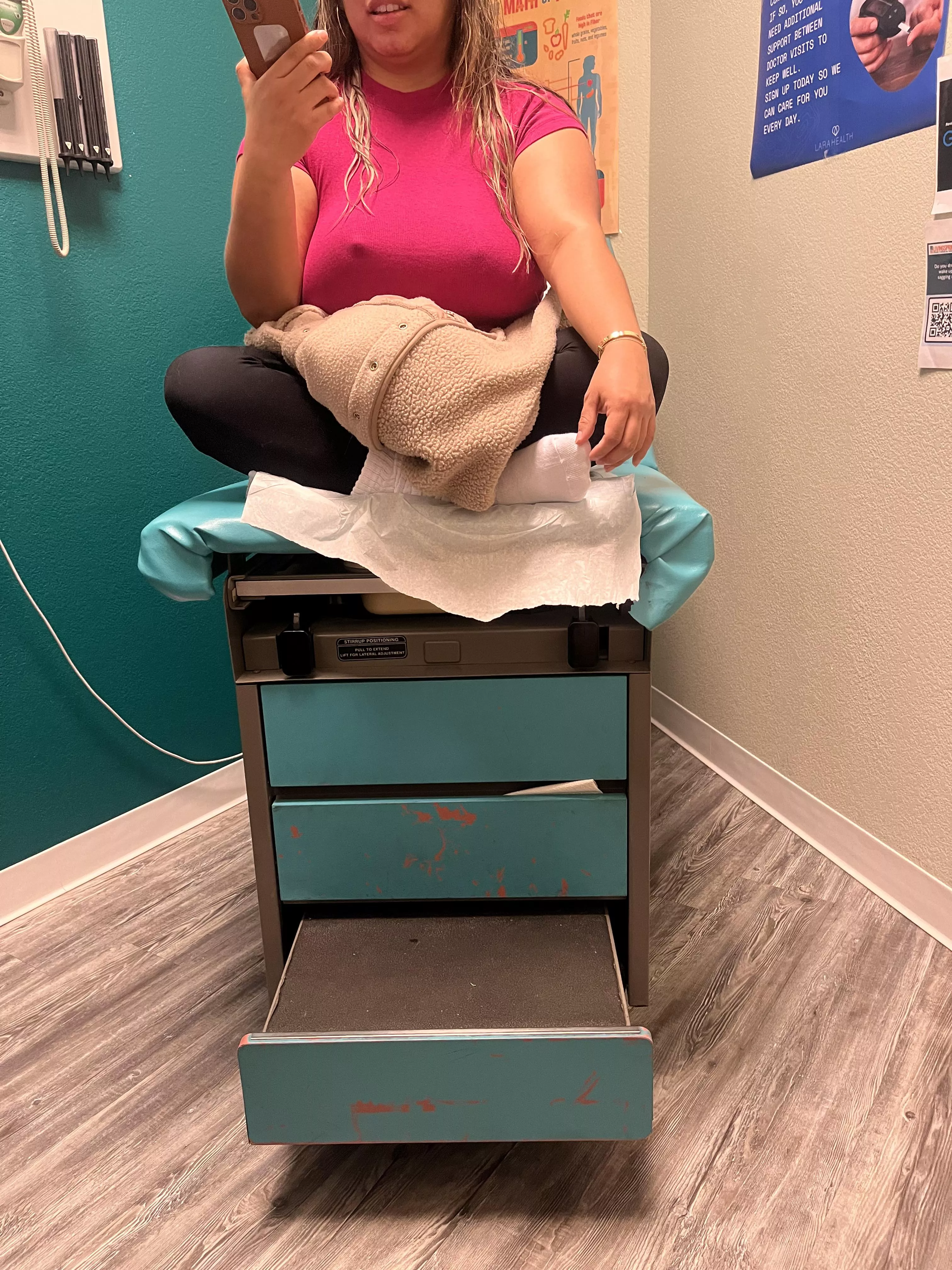 Waiting for my breast exam posted by short69stack