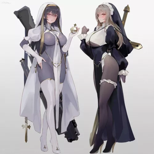Body Stocking Nuns by CheetahSperm18